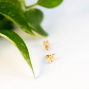 náušnice ivy leaves mini (zlato)